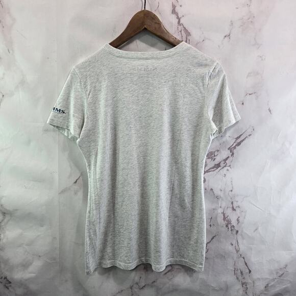Simms T Shirt Womens Large Gray Blue Fish Short Sleeve Crew Neck - Picture 10 of 11